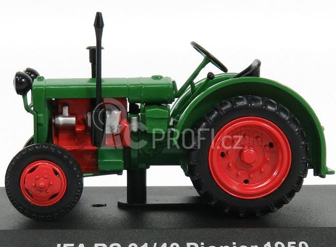 Edicola IFA Rs 01/40 Pioner Tractor 1950 - Con Vetrina - With Showcase 1:43 Zelená Červená