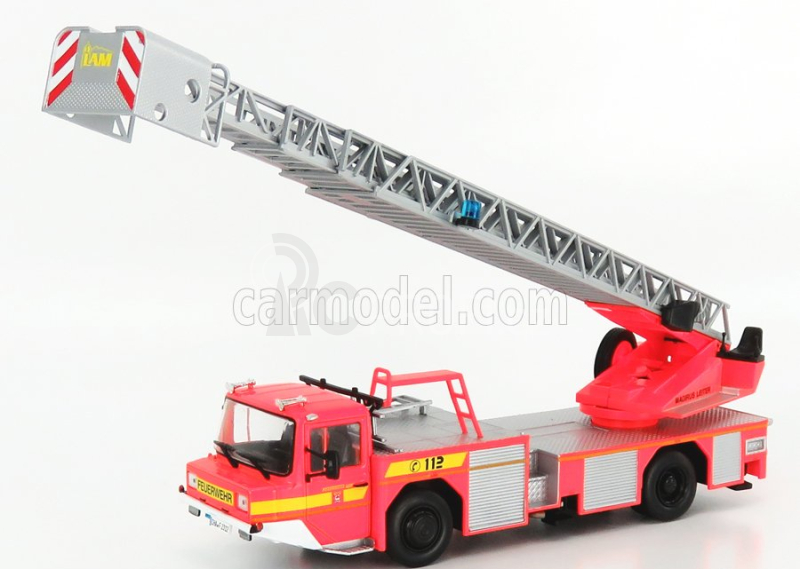 Edicola Iveco Magirus Dla-k 23-12 Scala Ladder Truck Germany 2003 1:43 Červená Stříbrná