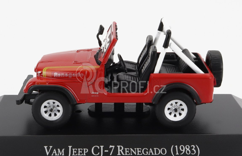 Edicola Jeep Cj-7 Renegado Open 1983 1:43 Red