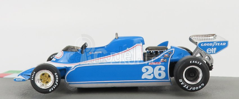 Edicola Ligier F1  Js11 N 26 Season 1979 Jacques Laffite 1:43 Modrá Bílá