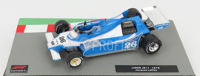 Edicola Ligier F1  Js11 N 26 Season 1979 Jacques Laffite 1:43 Světle Modrá Bílá