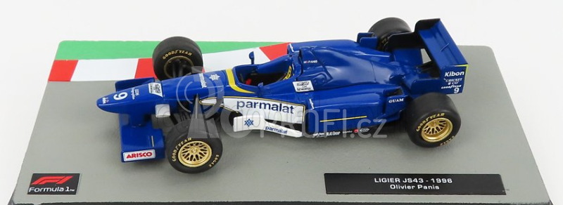 Edicola Ligier F1  Js43 N 9 Season 1996 Olivier Panis 1:43 Modrá Bílá