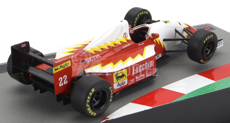 Edicola Lola F1  T93/30 N 22 Season 1993 Luca Badoer 1:43 Červená Bílá