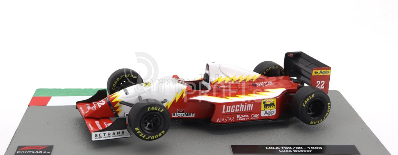 Edicola Lola F1  T93/30 N 22 Season 1993 Luca Badoer 1:43 Červená Bílá