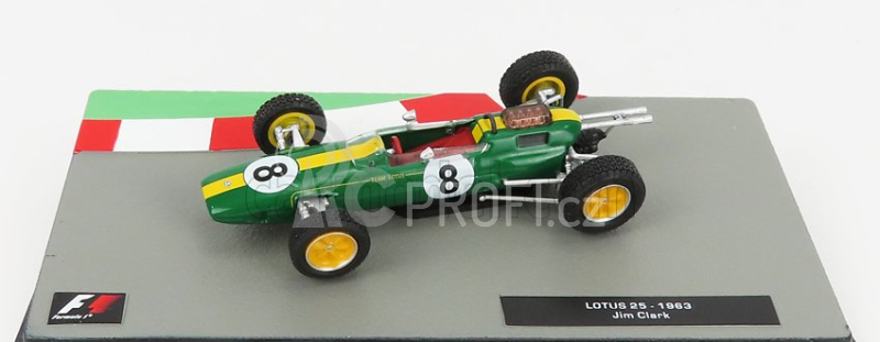 Edicola Lotus F1  25 N 8 Jim Clark Season 1963 World Champion 1:43 Zelená Žlutá