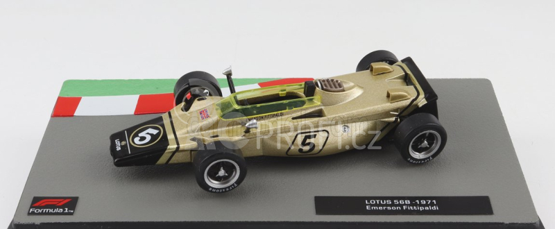 Edicola Lotus F1  56b N 5 Season 1971 Emerson Fittipaldi 1:43 Zlatá Černá