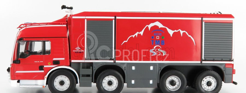 Edicola MAN Special Bai Tgs Tanker Truck Italy France 2013 1:43 Červená Stříbrná