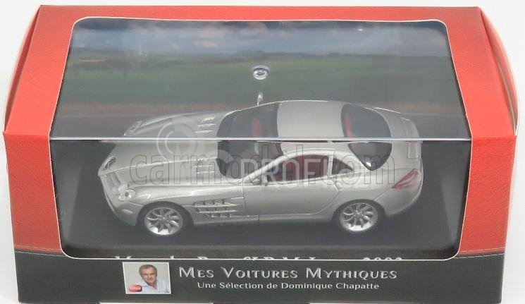 Edicola Mercedes benz Slr Mclaren 2003 - Con Vetrina - With Showcase 1:43 Silver