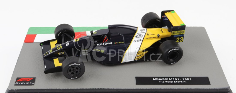 Edicola Minardi F1  M191 Ford N 23 Season 1991 Pierluigi Martini 1:43 Žlutá Černá Bílá