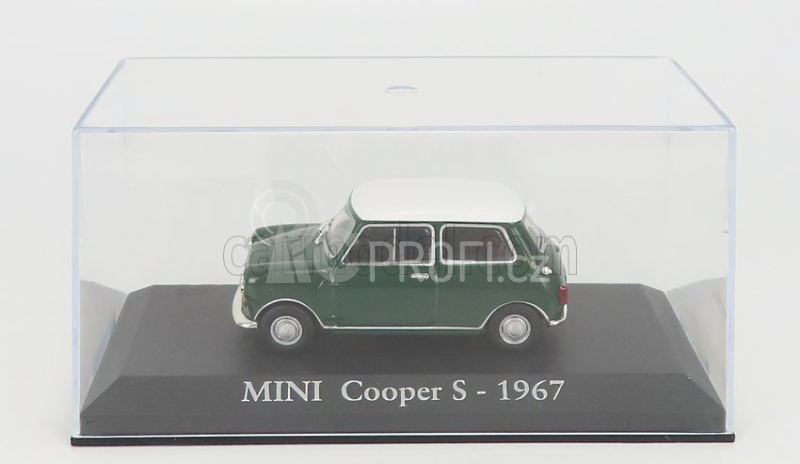 Edicola Mini Cooper S 1967 - Con Vetrina - With Showcase 1:43 Zelená Bílá