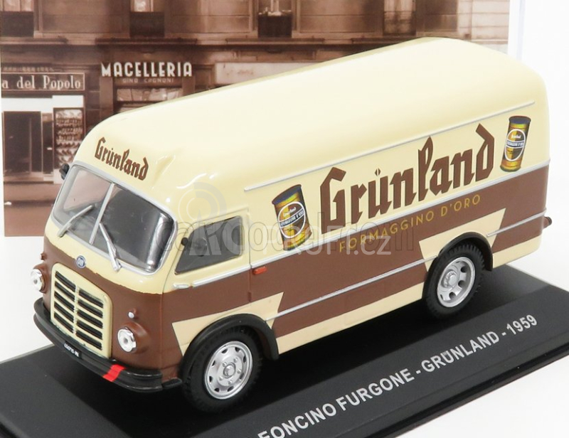 Edicola Om fiat Leoncino Truck Van Grunland Formaggino D'oro 1959 1:43 Hnědá Béžová