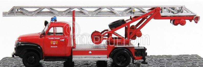 Edicola Opel Blitz Dl18 Magirus Truck Scala Fire Engine 1960 1:72 Červená Černá Stříbrná