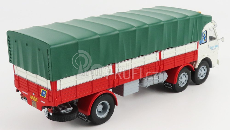 Edicola Pegaso 1063 Truck Telonato 3-assi 1968 1:43 Bílá Červená Zelená