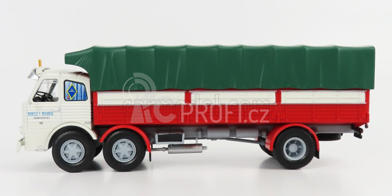 Edicola Pegaso 1063 Truck Telonato 3-assi 1968 1:43 Bílá Červená Zelená