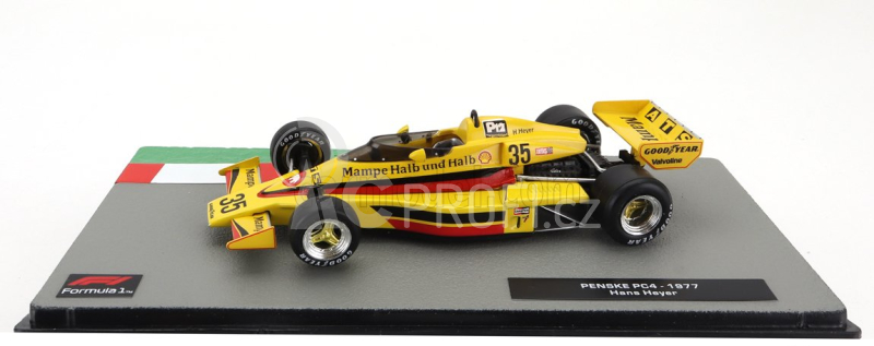 Edicola Penske F1  Pc4 N 35 Season 1977 Hans Heyer 1:43 Žlutá