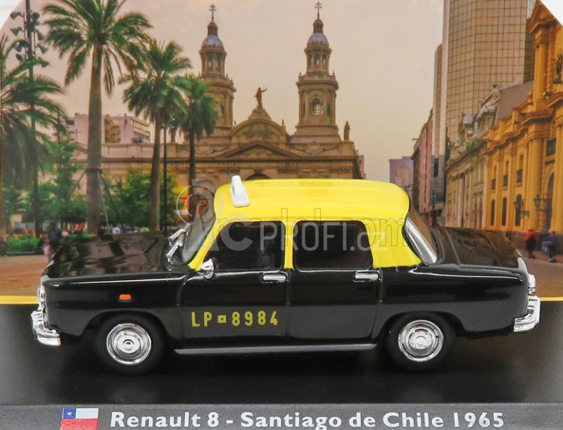 Edicola Renault 8 Taxi Santiago De Chile 1965 1:43 Černá Žlutá