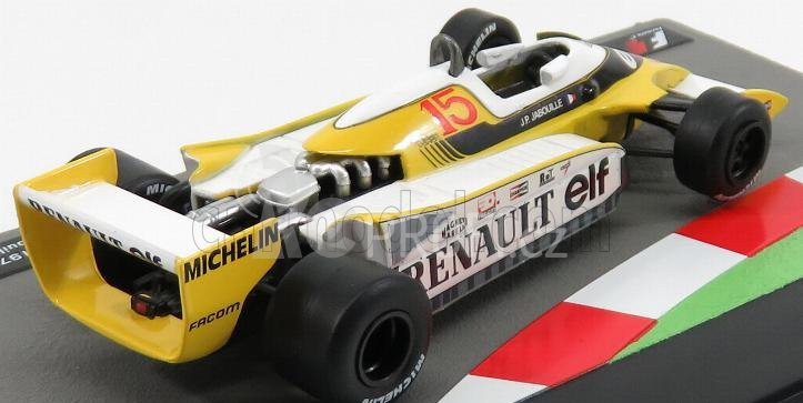 Edicola Renault F1  Rs10 N 15 Season 1979 Jean Pierre Jabouille 1:43 Žlutá Bílá