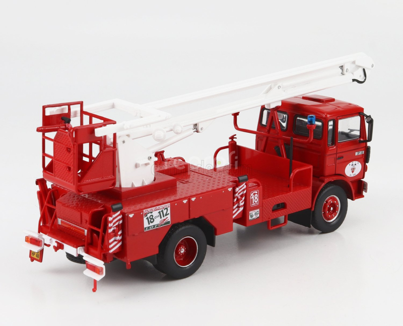 Edicola Renault Jp11 Truck Scala Crane Elevator Cestello Sapeurs Pompiers 1977 1:43 Červená Bílá