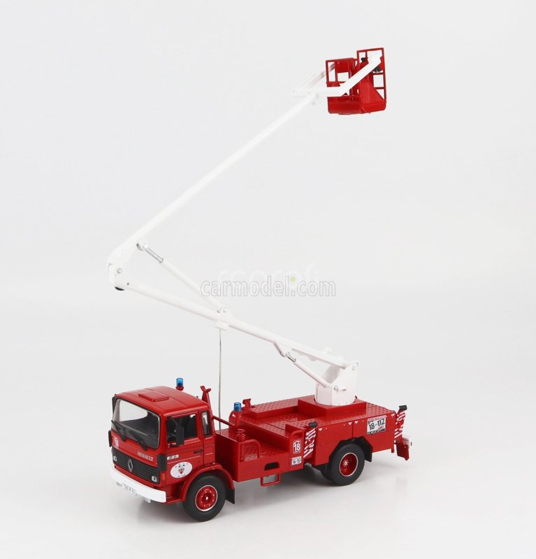 Edicola Renault Jp11 Truck Scala Crane Elevator Cestello Sapeurs Pompiers 1977 1:43 Červená Bílá