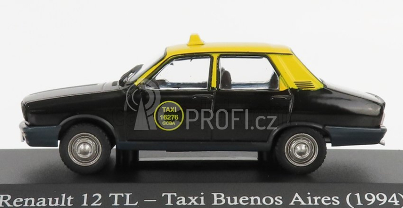 Edicola Renault R12 Tl Taxi Gcba 1994 1:43 Černá Žlutá