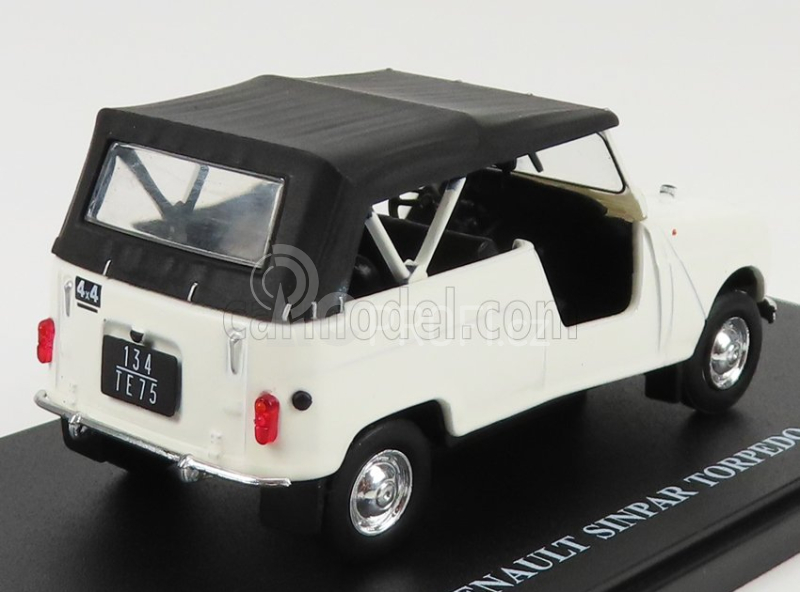 Edicola Renault R4 Sinpar Torpedo Cabriolet Closed 1964 1:43 Bílá Černá