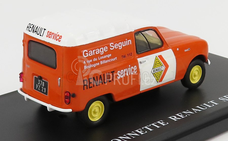 Edicola Renault R4 Van Fourgonette Garage Seguin Renault Service 1952 1:43 Oranžová Bílá