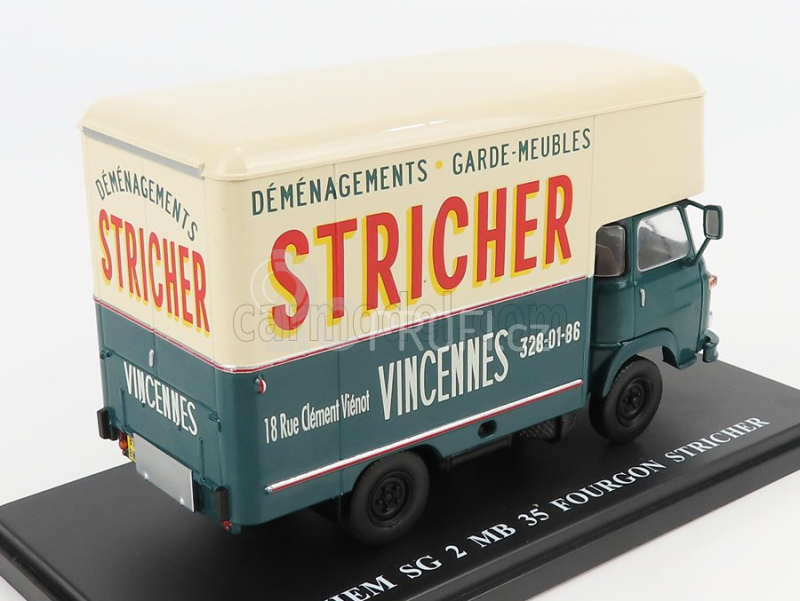 Edicola Saviem Sg2 Mb35 Truck Van Demenagements Garde Meubles Stricher 1972 1:43 Modrý Krém