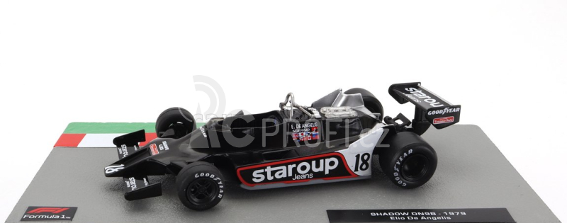 Edicola Shadow F1  Dn9 N 18 Season 1979 Elio De Angelis 1:43 Černá Stříbrná