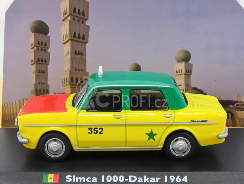 Edicola Simca 1000 Taxi Dakar 1964 1:43 Žlutá Zelená Červená