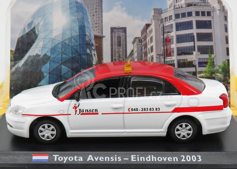 Edicola Toyota Avensis Taxi Eindhoven 2003 1:43 Bílá Červená