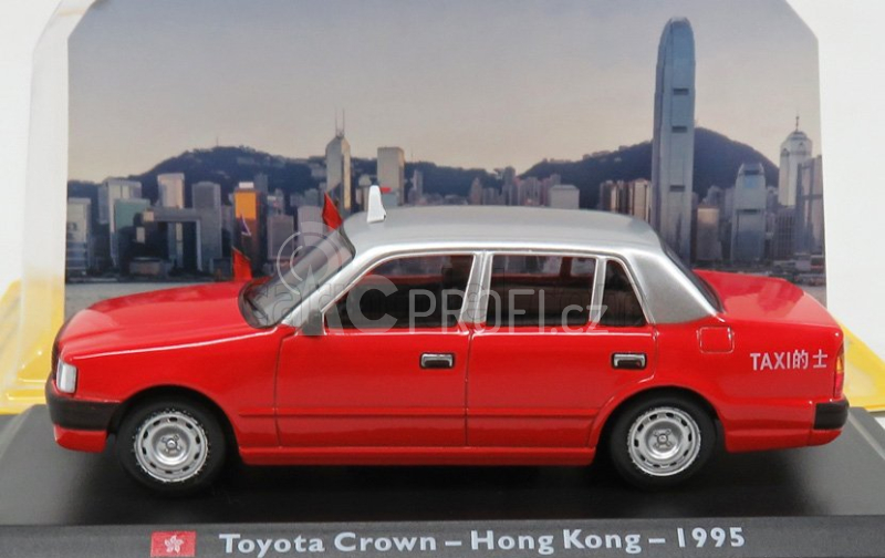 Edicola Toyota Crown Taxi Hong-kong 1995 1:43 Červená Stříbrná