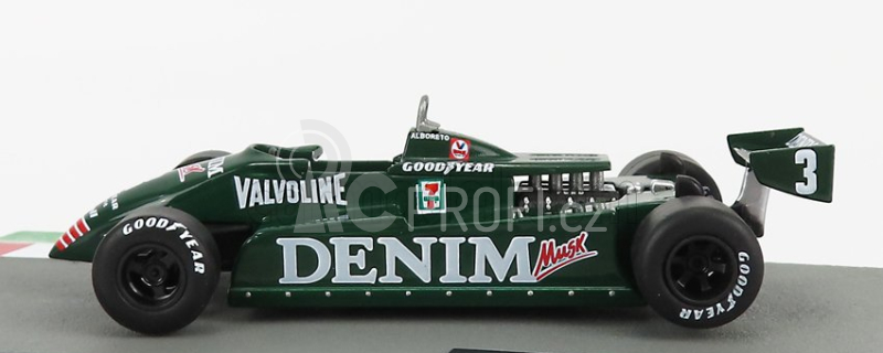 Edicola Tyrrell F1  011 Denim N 3 Season 1982 Michele Alboreto 1:43 Zelená