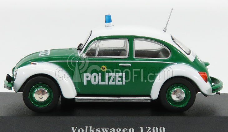 Edicola Volkswagen Beetle 1200 Polizei 1977 1:43 Zelená Bílá