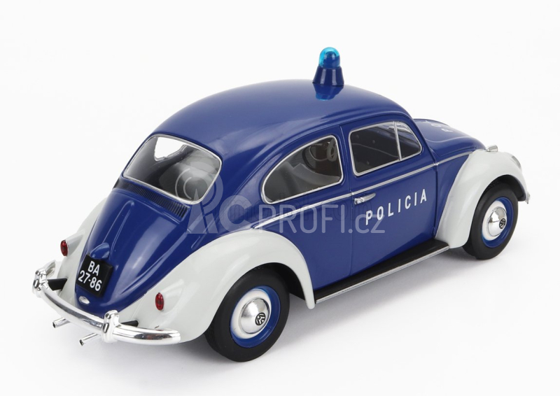 Edicola Volkswagen Beetle Kafer Maggiolino Portugal Policia Police 1974 1:24 Modrá Bílá