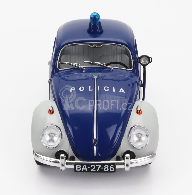 Edicola Volkswagen Beetle Kafer Maggiolino Portugal Policia Police 1974 1:24 Modrá Bílá