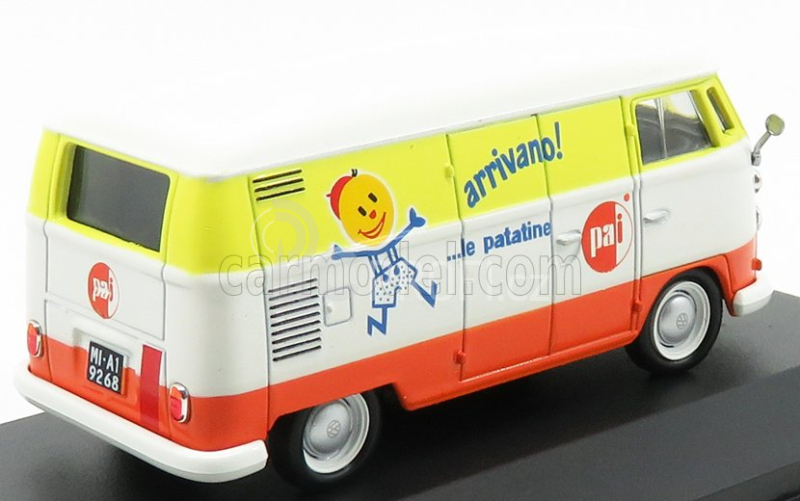 Edicola Volkswagen T1 C Van  - Pai - Arrivano Le Patatine 1965 1:43 Bílá Oranžová Žlutá