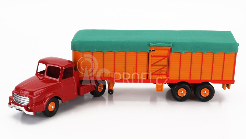 Edicola Willeme Tractor Truck + Semi-remorque Bachee 1960 1:43 Červená Oranžová Zelená