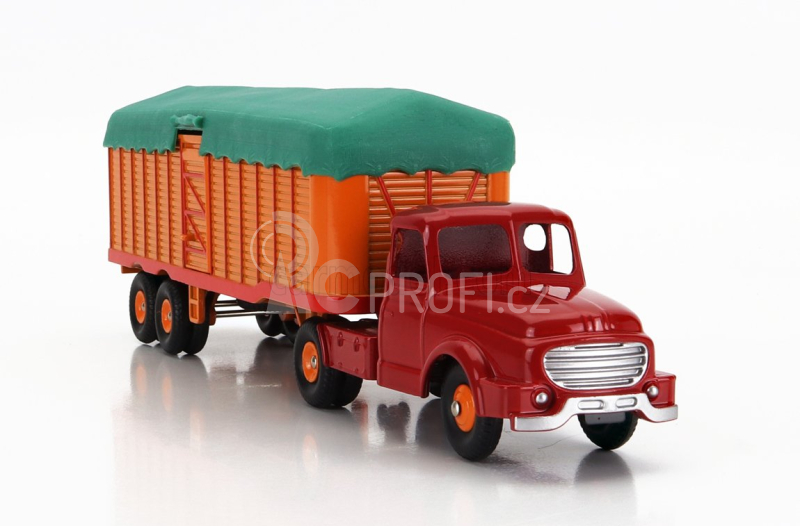 Edicola Willeme Tractor Truck + Semi-remorque Bachee 1960 1:43 Červená Oranžová Zelená