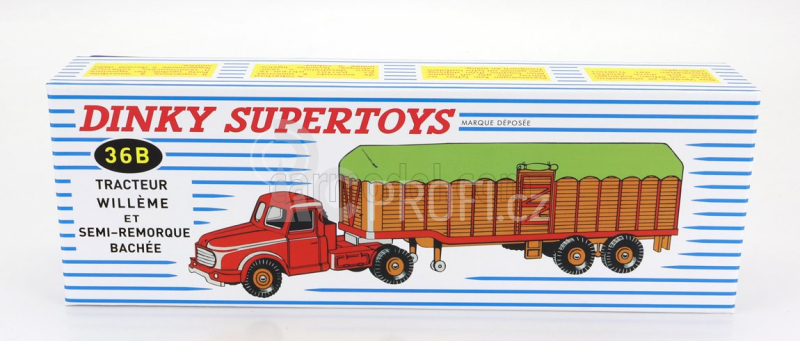 Edicola Willeme Tractor Truck + Semi-remorque Bachee 1960 1:43 Červená Oranžová Zelená