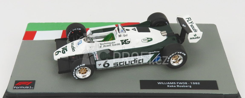 Edicola Williams F1  Fw08 Team Ford N 6 World Champion Season 1982 Keke Rosberg 1:43 Zelená Bílá