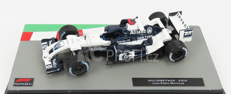 Edicola Williams F1  Fw26 Bmw N 3 Season 2004 Juan Pablo Montoya 1:43 Modrá Bílá