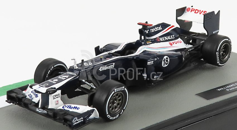 Edicola Williams F1  Fw34 Cosworth N 18 Season 2012 Pastor Maldonado 1:43 Modrá Bílá