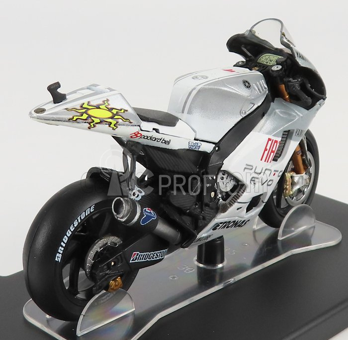 Edicola Yamaha Yzr M1 N 46 World Champion Estoril Motogp 2009 Valentino Rossi 1:18 Bílé Stříbro