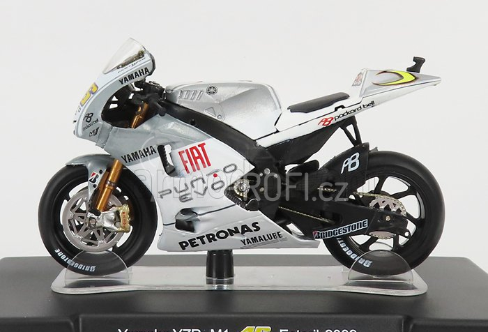 Edicola Yamaha Yzr M1 N 46 World Champion Estoril Motogp 2009 Valentino Rossi 1:18 Bílé Stříbro