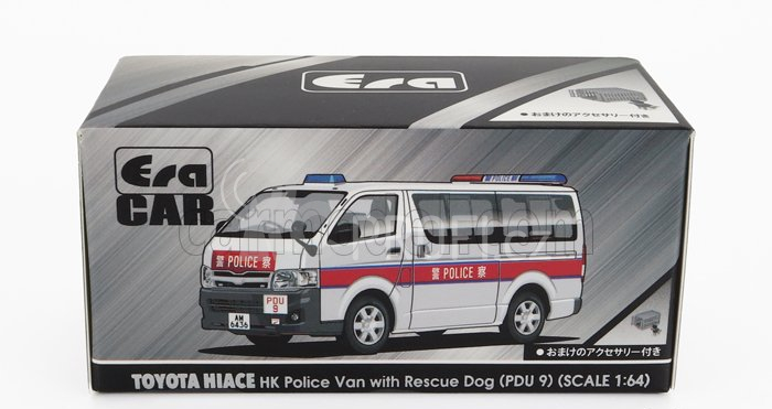 Era-models Toyota Hiace Minibus Police With Rescue Dog 2009 1:64 Bílá Červená