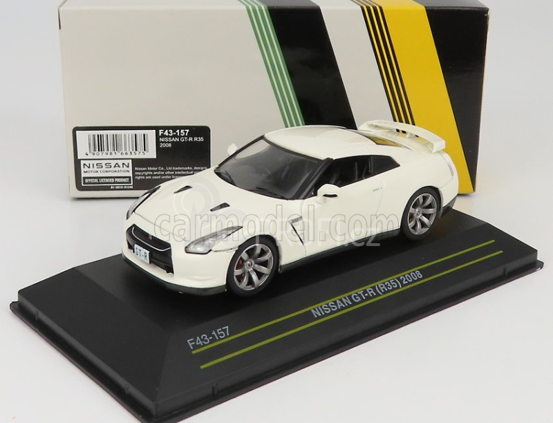 First43-models Nissan Gt-r (r35) Coupe 2008 1:43 Bílá