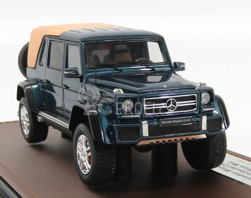 Glm-models Mercedes benz G-class G650 Maybach Close Roof 2017 1:43 Designo Blue Met