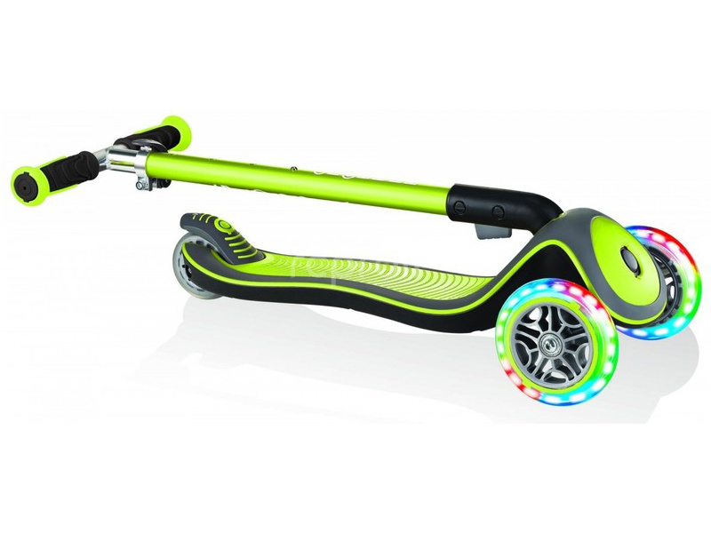 Globber - Koloběžka Elite Deluxe Lights Lime Green