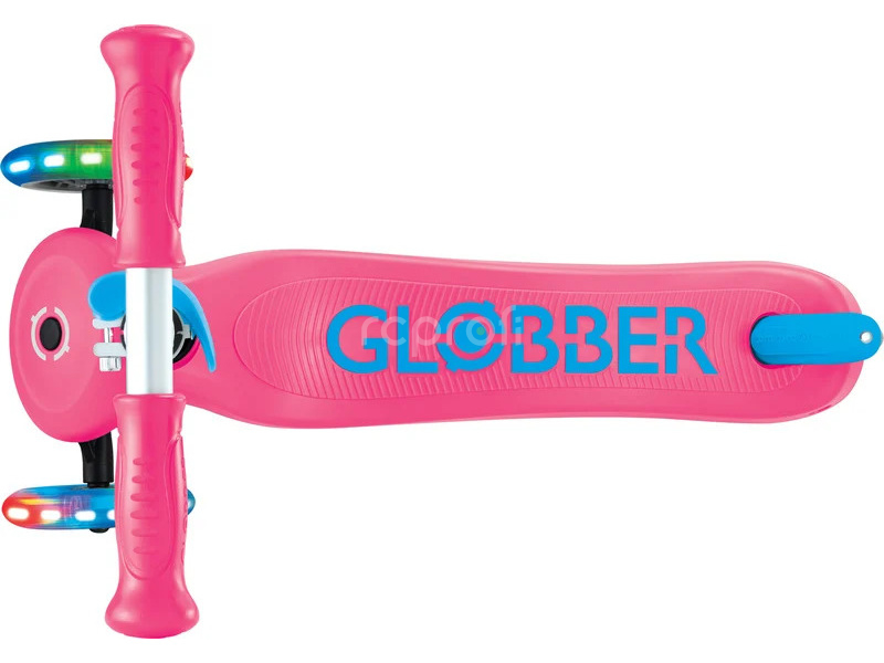 Globber - Koloběžka Primo Plus Lights V2 Fuchsia/Sky Blue