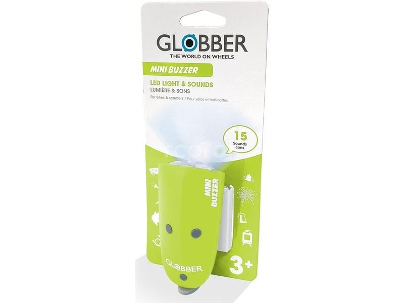 Globber - Mini Buzzer světlo se zvonkem Black